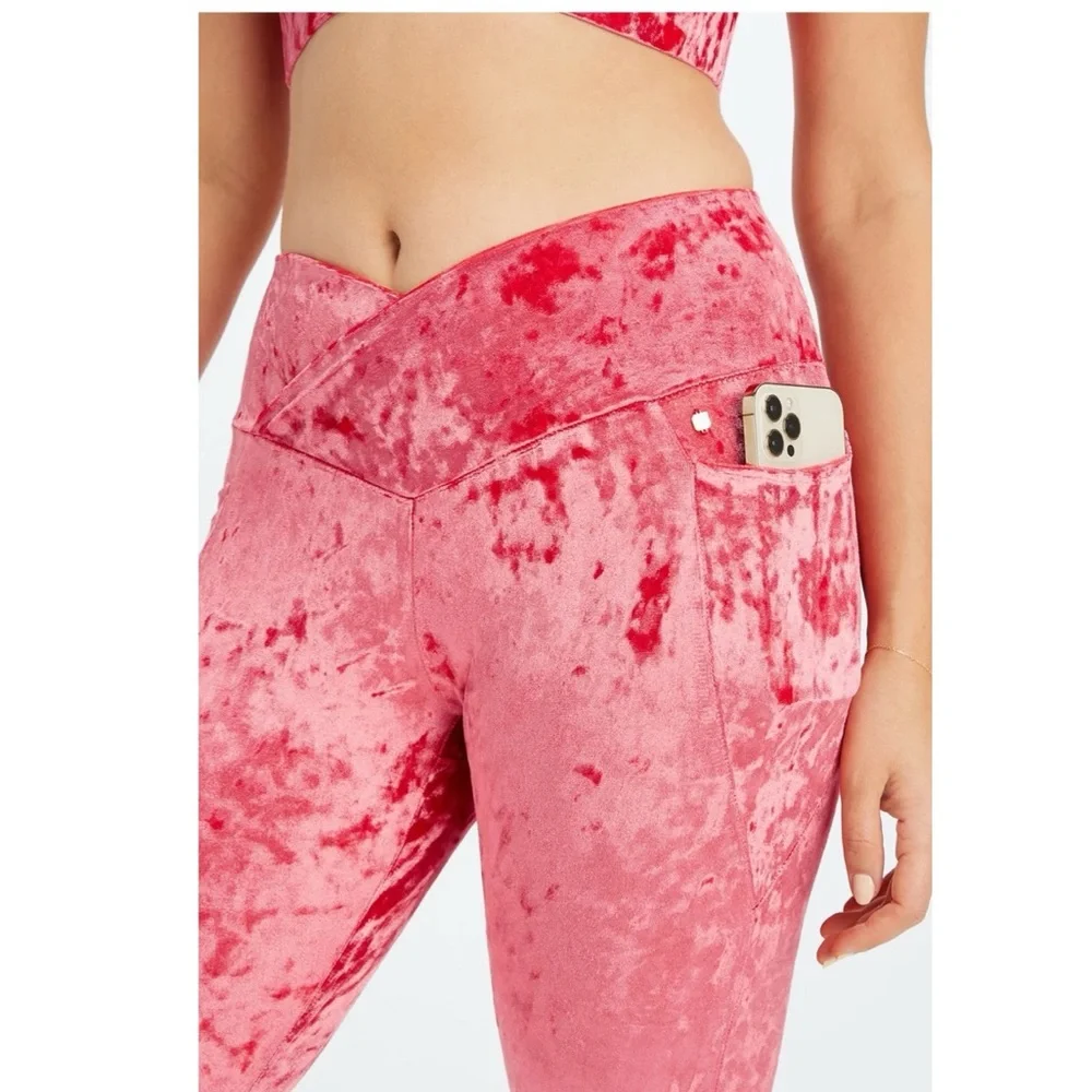 NWT Fabletics High Waisted Crushed Velour Crossover Legging